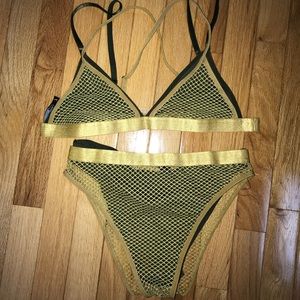 NWOT Out from Under mesh two layer bathing suit